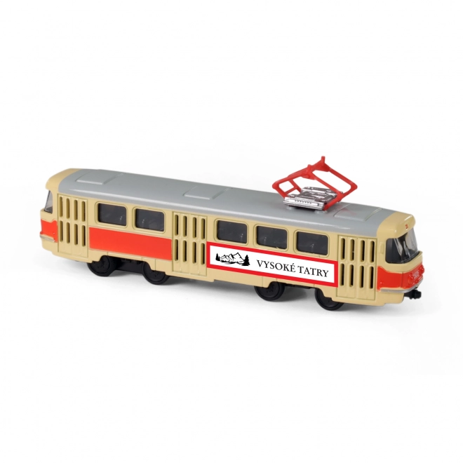 Metalowy retro tramwaj 16 cm WYSOKIE TATRY