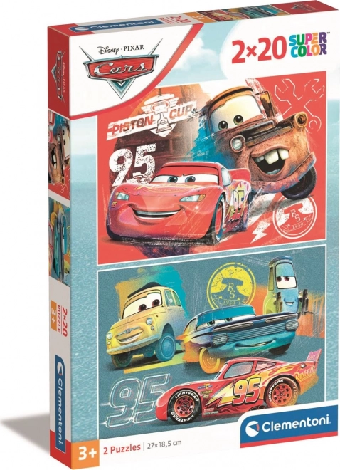 Puzzle 2x20 elementów Auta od Disney