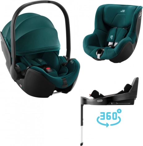 Fotelik samochodowy dla niemowląt Baby-Safe Pro i Dualfix 5Z z bazą Vario Base 5Z - Atlantic Green
