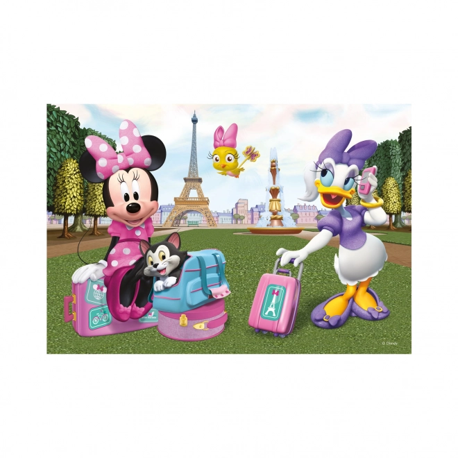 Puzzle Minnie i Daisy w Paryżu 24 części