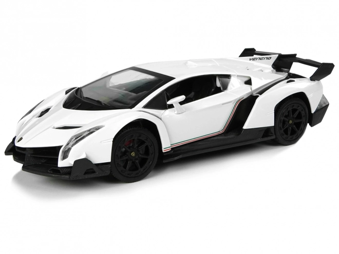 Zdalnie sterowany Lamborghini Veneno Biały 2.4G zdalne sterowanie kierownicą Dźwiękowe światła