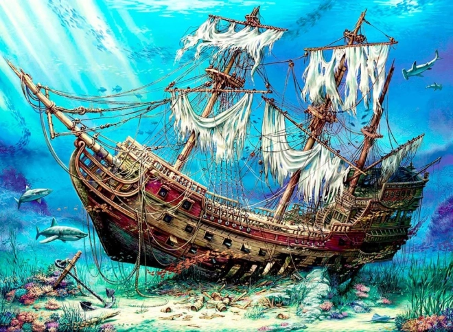 Puzzle zatopiony statek 1500 części