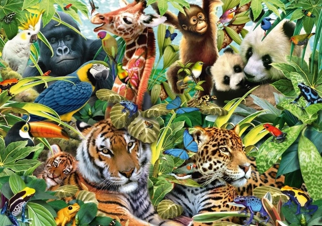 Puzzle Barwne królestwo zwierząt 1500 elementów