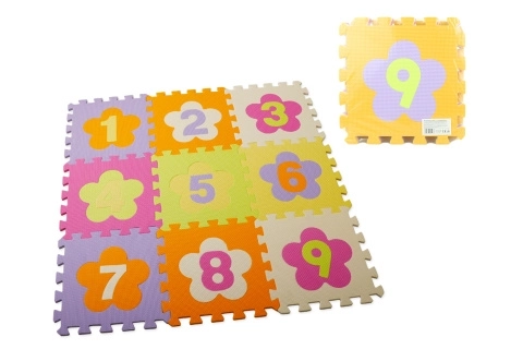 Piankowe puzzle 9 szt. liczby