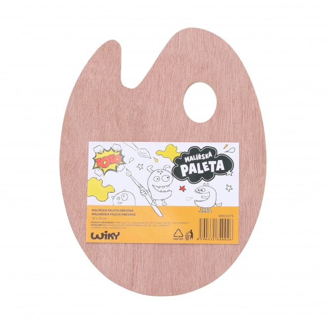 Drewniana paleta na farby 18x24 cm