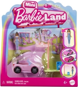 Mattel Mini Barbie Land kabriolet z mini laleczką