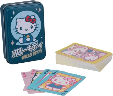 Hello Kitty żolikowe karty w metalowym pudełku