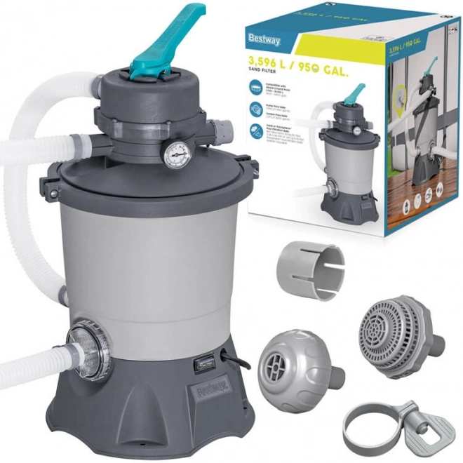 Pompa filtrująca piaskowa Bestway 3596 l/h do basenów