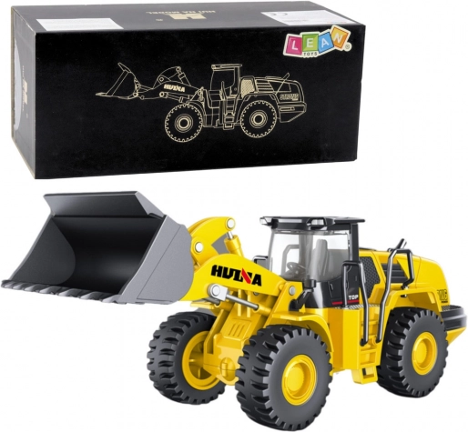 Metalowy model ładowarki HUINA 1:50 żółty