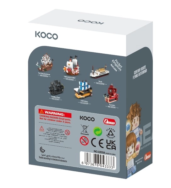Zestaw konstrukcyjny mini Titanic plastikowy