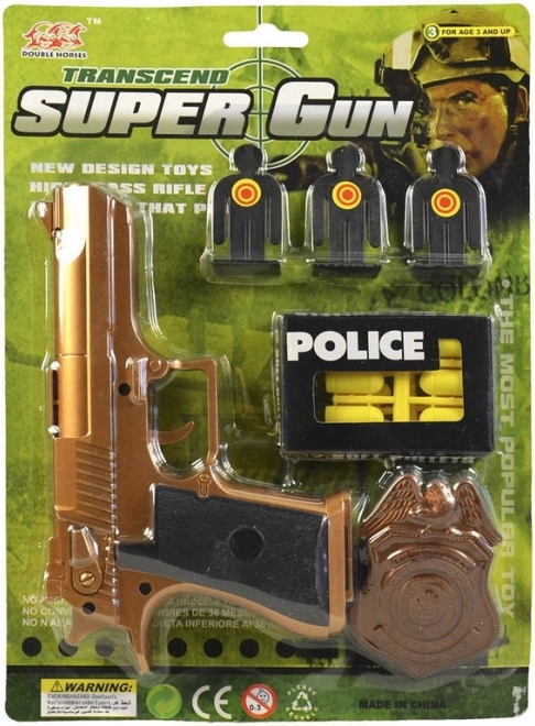 Dziecięcy pistolet z miękkimi nabojami 16 cm