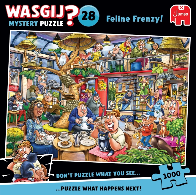 Jumbo Puzzle Wasgij Mystery: Kocie szaleństwo 1000 części