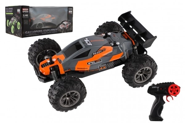 Auto RC Buggy szybkościowe 2,4GHz plastikowe 25cm na baterie w pudełku 31x14x18cm – Pomarańczowe