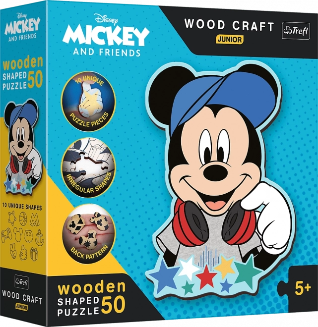 Drewniane puzzle W świecie Myszki Miki 50 elementów