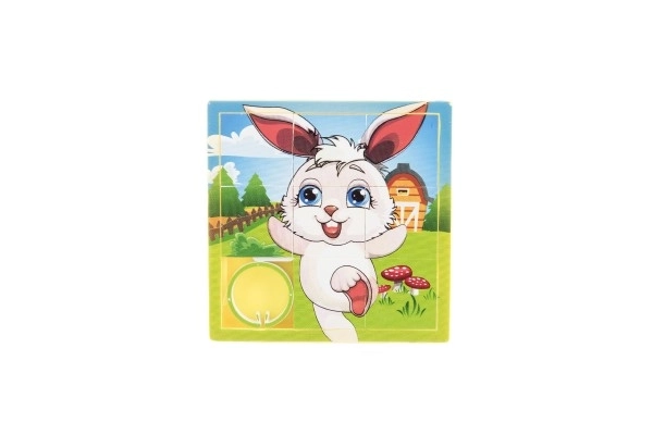 Przesuwanka łamigłówka zwierzątko plastikowe 10cm asst mix rodzajów w woreczku