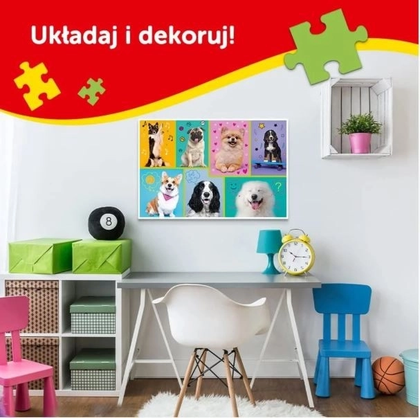 Puzzle 100 elementów z brokatem Glitter Dollhouse Gabby