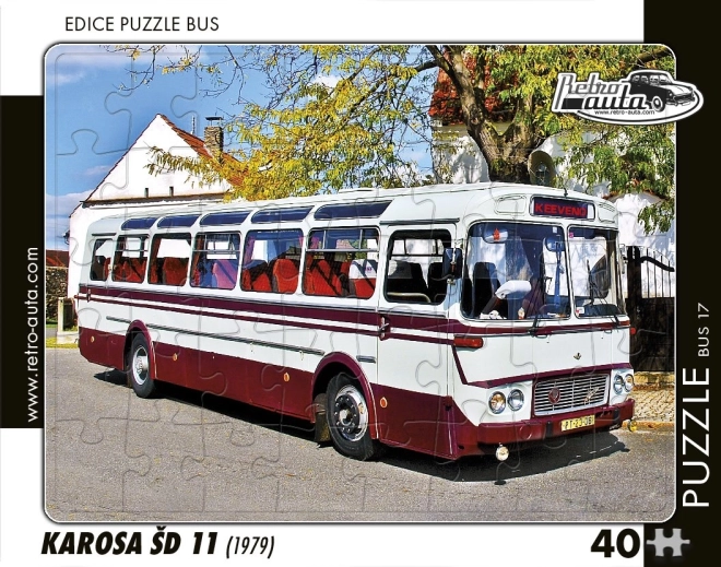 Puzzle Retro-auta Autobus Karosa ŠD 11 40 elementów