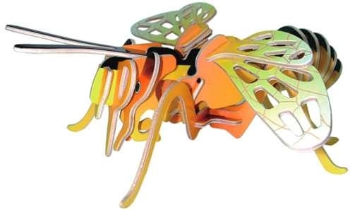 Woodcraft drewniane puzzle 3D Pszczoła kolorowa