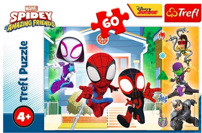 Puzzle 60 elementów W świecie Spidermana Spideyana