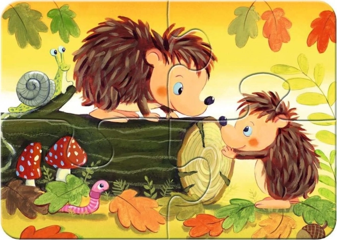 Moje pierwsze puzzle leśne zwierzątka 4w1