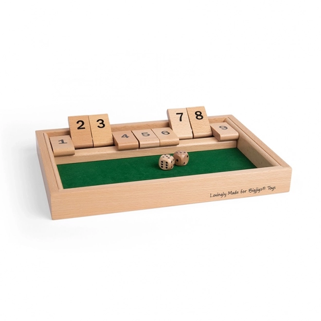 drewniana gra shut the box BIGJIGS TOYS