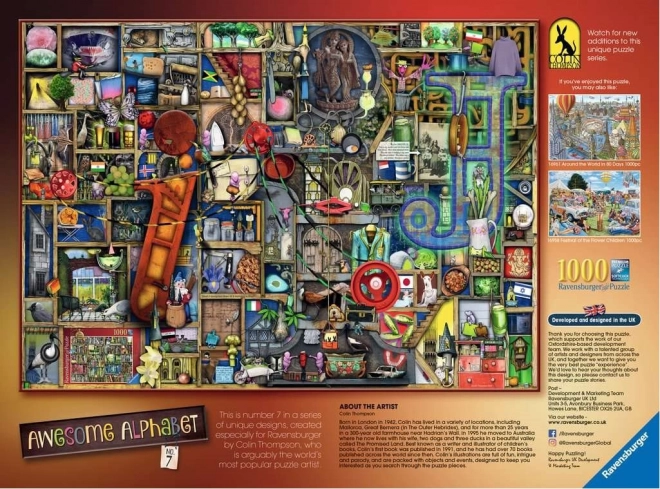RAVENSBURGER Puzzle Niesamowita alfabet - litera I i J 1000 elementów