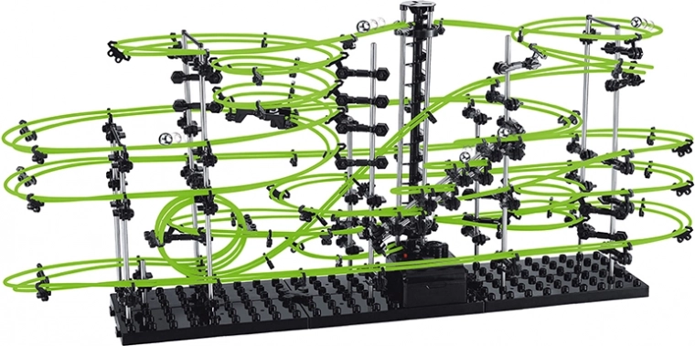 Spiralna winda odprowadza kulki na start