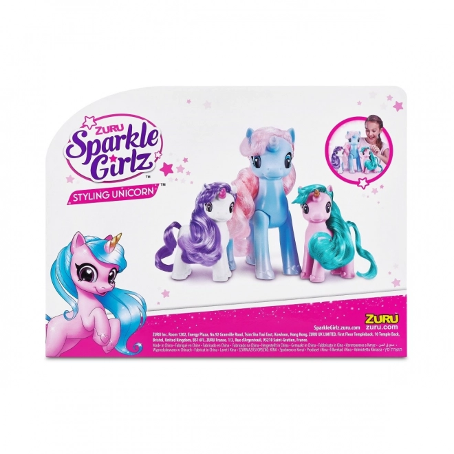 Lśniący jednorożec Sparkle Girlz zestaw