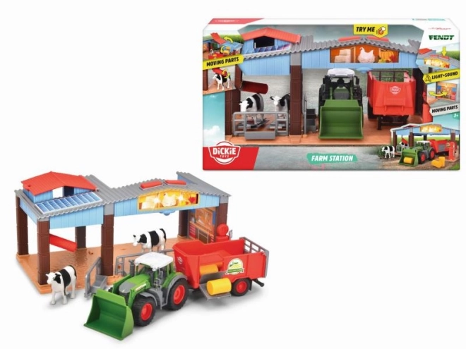 Farma z traktorem Fendt