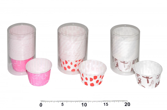 Papilotki cukiernicze sztywne kolorowe (śr.4,8cm, wys.3,5cm) - 25szt