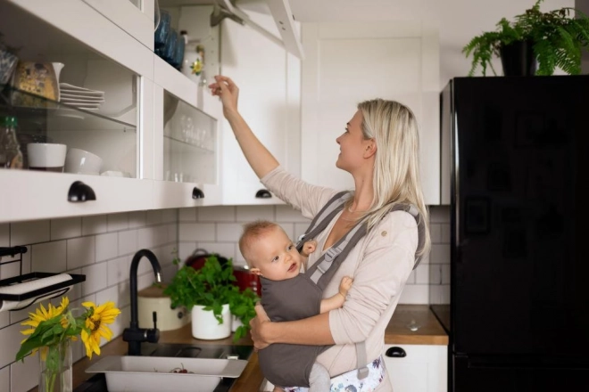 Ergonomiczne nosidełko MoMi COLLET szare