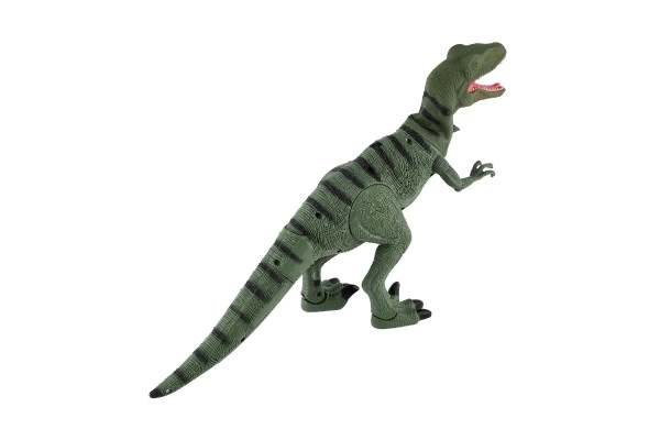Dinozaur chodzący IC velociraptor plastik 50cm na baterie z dźwiękiem i światłem w pudełku 53x32,5x12cm