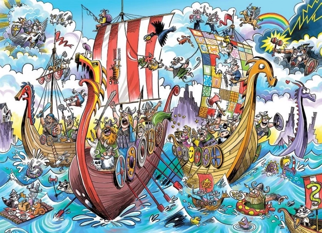 Puzzle DoodleTown: Wyprawa wikingów 1000 elementów