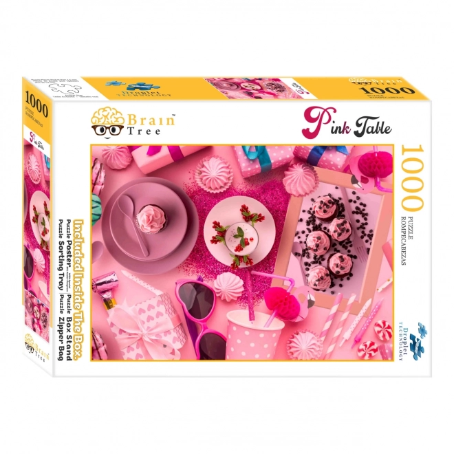 Puzzle Brain Tree Różowo położone
