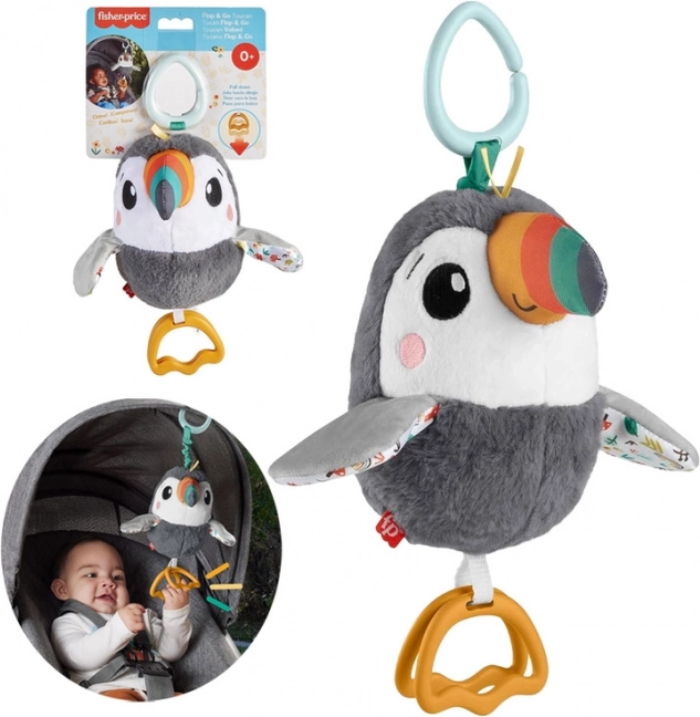 Zawieszka FISHER-PRICE tukan z grzechotką na wózek i łóżeczko