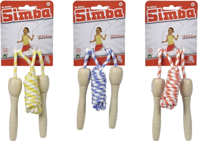 Skakanka Simba Be Active z drewnianymi uchwytami 230 cm