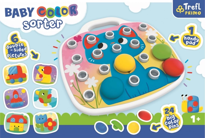Kolorowa mozaika dla dzieci z plastiku w pudełku 40x27x6cm 12m+