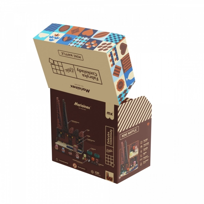 Zestaw budowlany Mini Waffle - Fabryka czekolady Wedel, 230 elementów