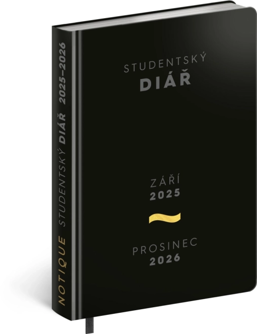 Akademicki dziennik studencki czarny 2025-2026