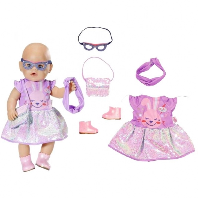BABY born Zestaw z sukienką Deluxe Edycja Urodzinowa, 43 cm