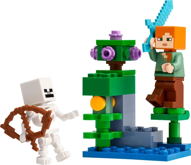 Klocki Minecraft Walka w bujnej jaskini