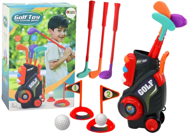 Mini zestaw golfowy dla dzieci Trolley
