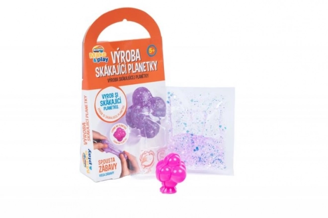 Produkcja skaczącej kulki fioletowej