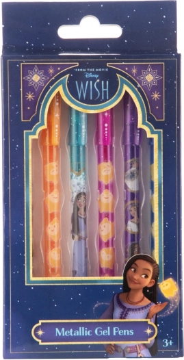 Żelowe metaliczne długopisy Disney Wish 6 szt.