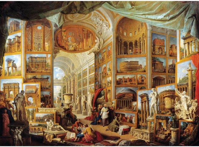 Puzzle Wnętrze wyimaginowanej galerii obrazów 1000 kawałków