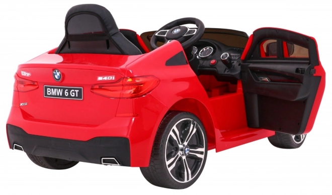 BMW 6 GT Auto na baterie czerwone + zdalne sterowanie + powolny start + EVA + pasy + LED MP3