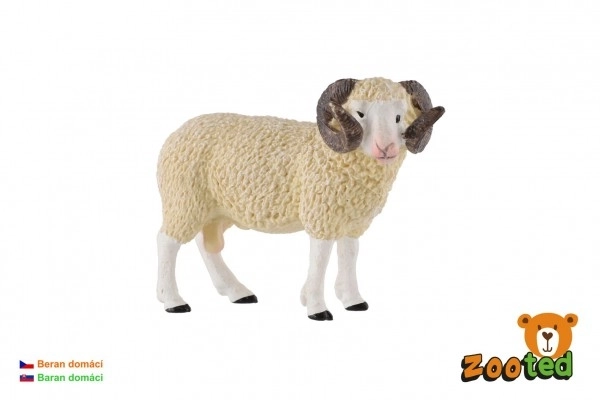 Owca domowa baran plastikowy 9cm w torebce