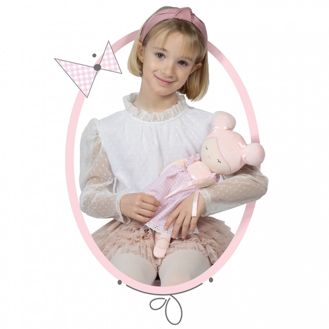 DeCuevas 20046 Pluszowa lalka NIZA - 36 cm z kołyską