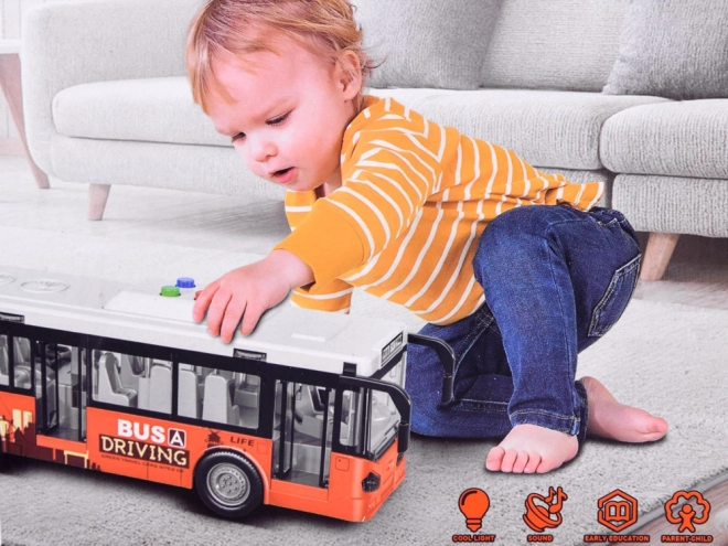Duży autobus z dźwiękami i światłami