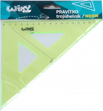 trójkąt prostokątny neonowy 16 cm